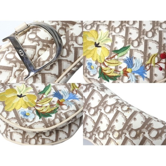 Christian Dior Saddle Embroidery Handbag Beige - Picture 5 of 8